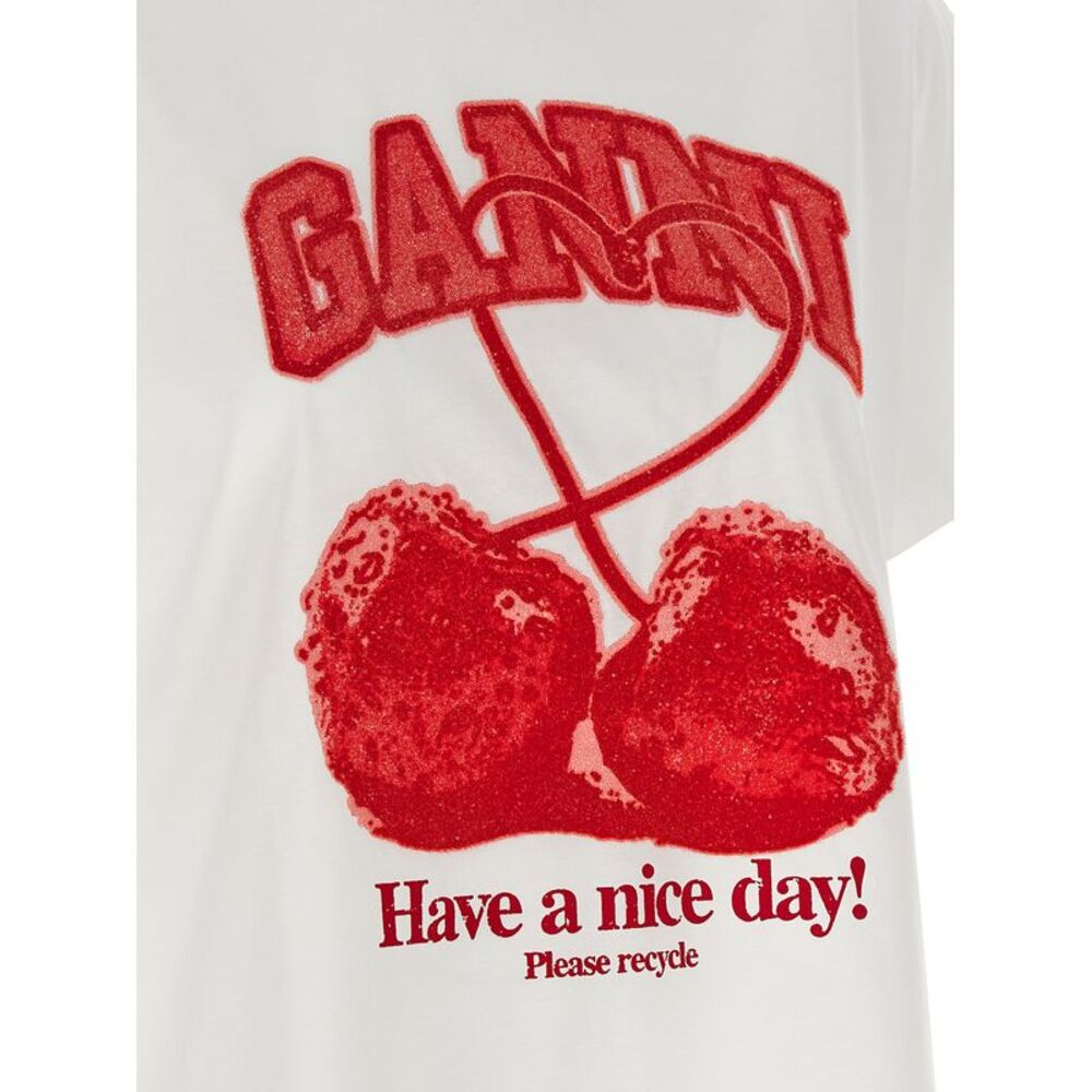 Ganni Women 'Cherry' T-Shirt - Picture 4 of 4